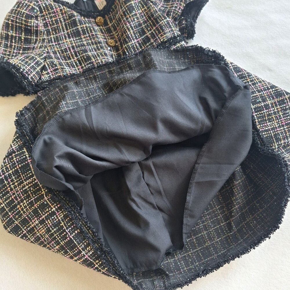 Nwt Mia Belle Girls Tweed Lined Dress Size 6 Preppy Formal Old Money Girly Cute — image 5 of 8